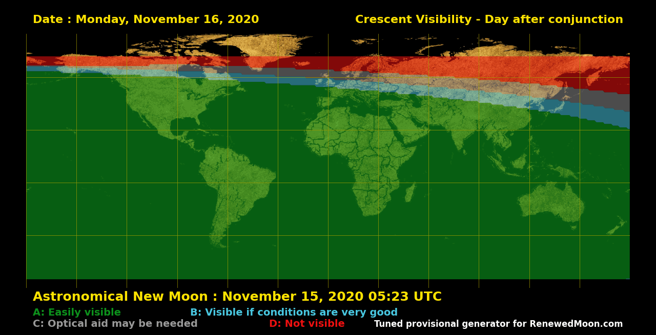 Next renewed moon map