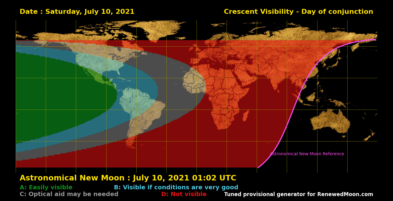 Next renewed moon map