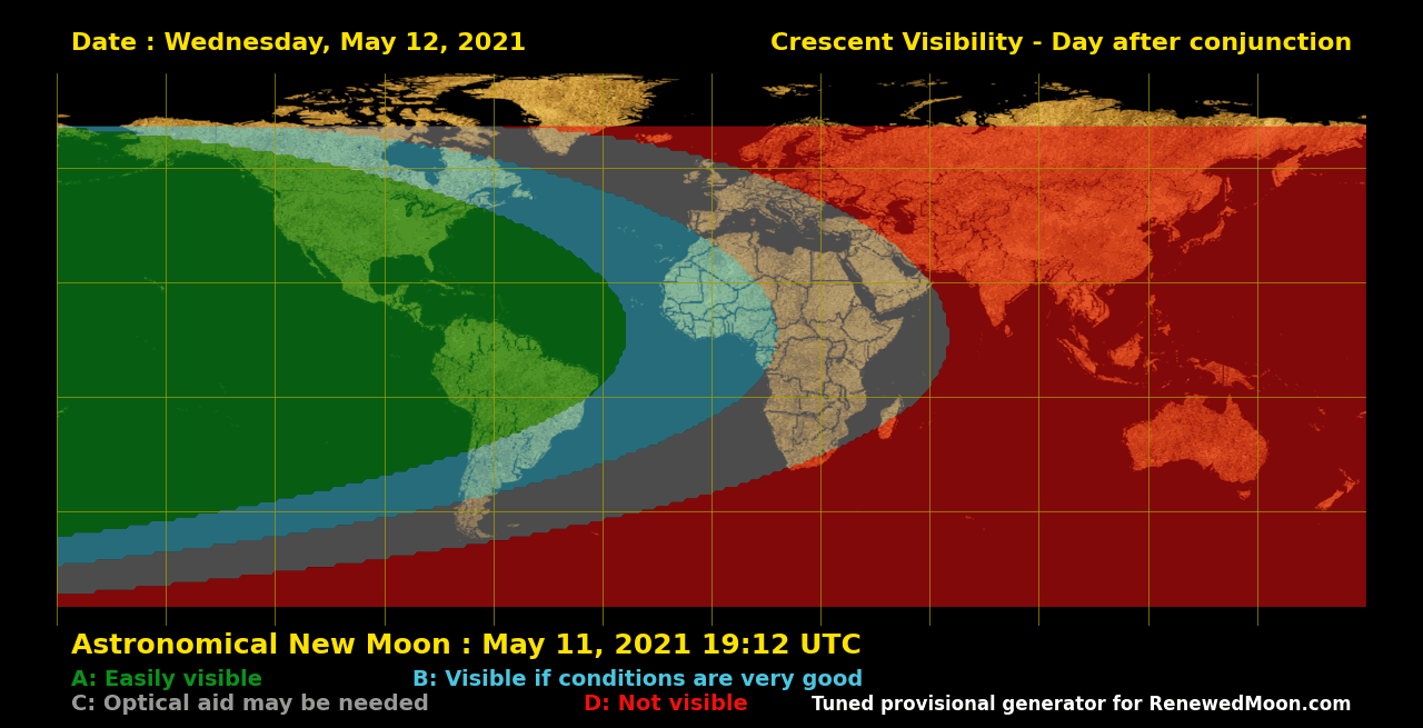 Next renewed moon map