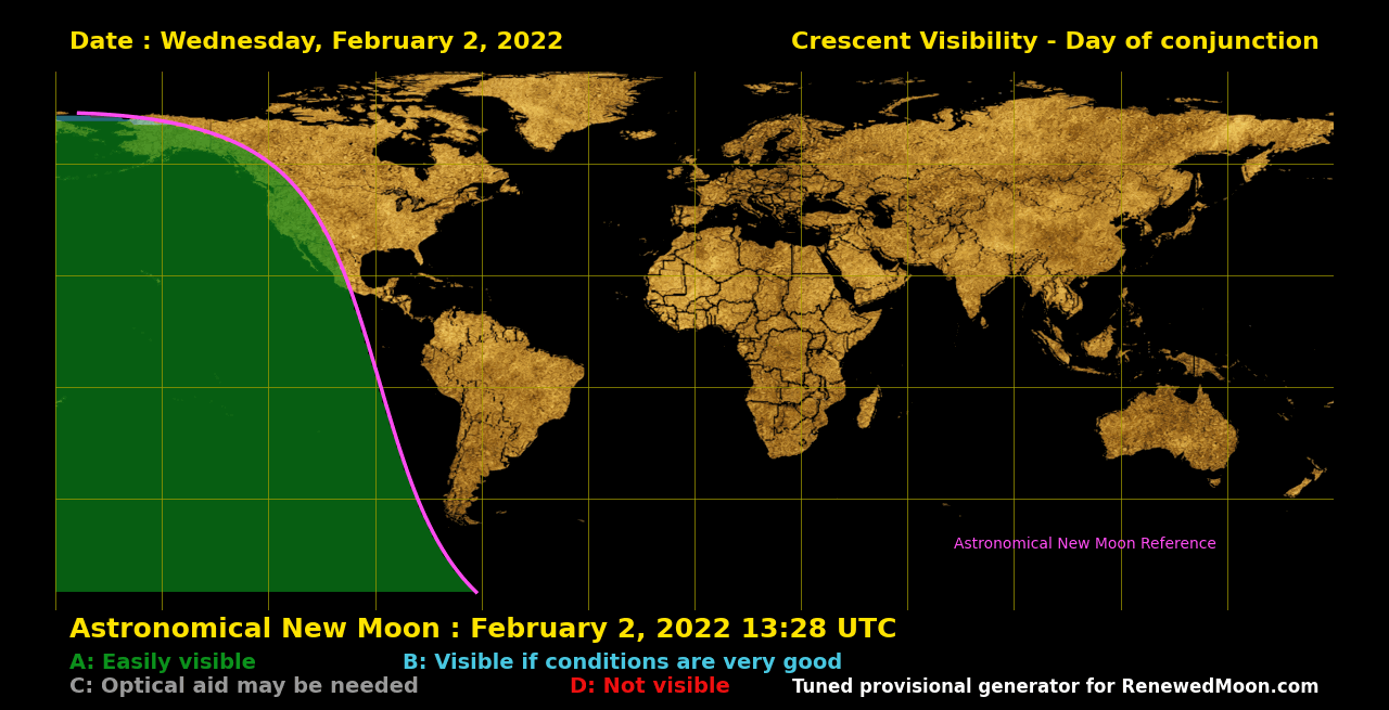 Next renewed moon map