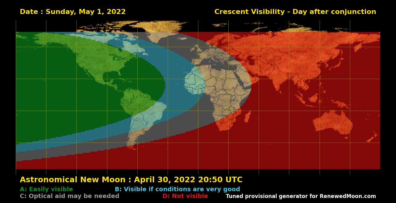 Next renewed moon map