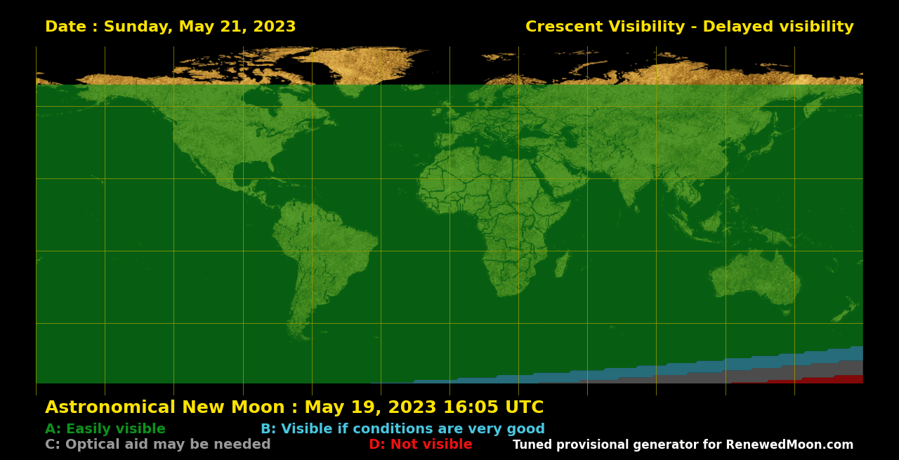 Next renewed moon map