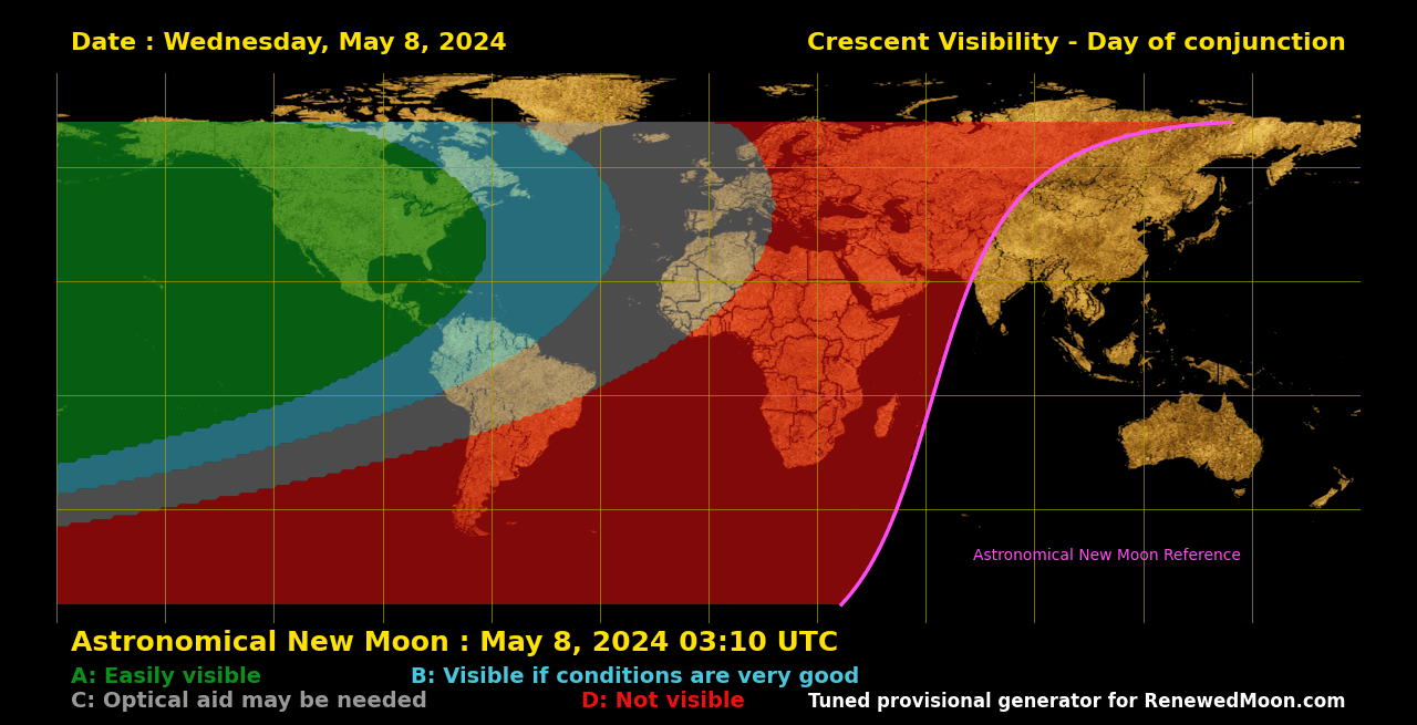 Next renewed moon map
