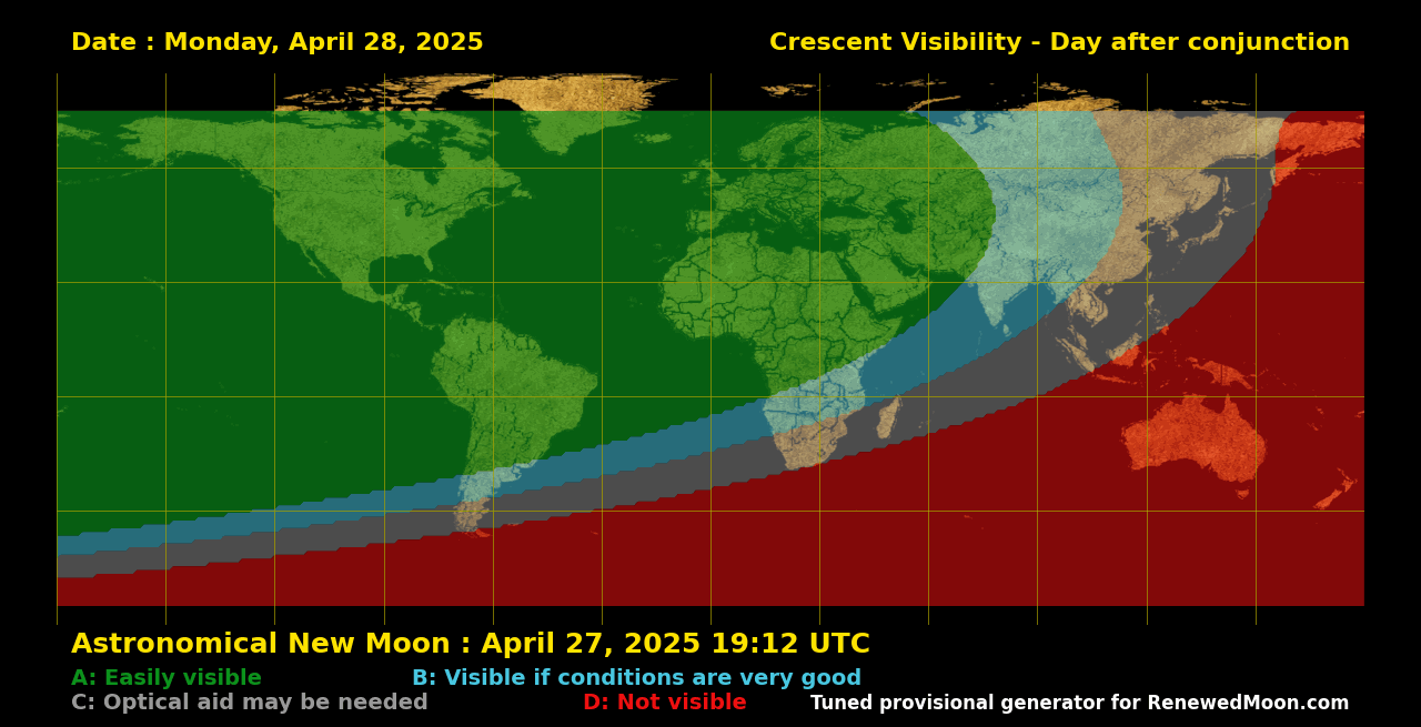 Next renewed moon map